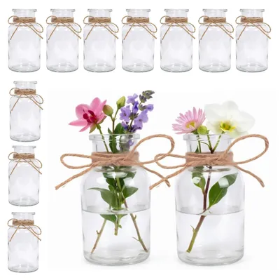 Image de Solidchoice - Ensemble de 12 petits vases en verre pour la décoration florale
