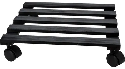 Produktbild von Pro Garden Pflanzenwagen - Holz - schwarz - quadratisch - 28 x 28 cm