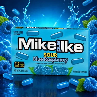 Produktbild von Mike and Ike Sour Blue Raspberry (Einzelpackung mit 120g)