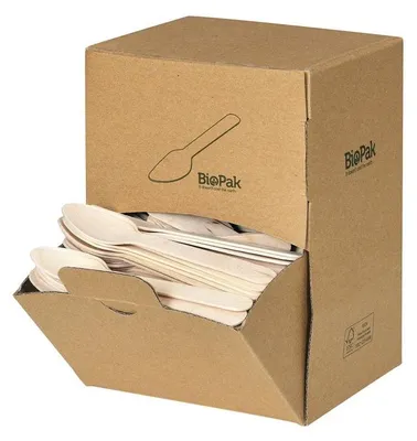 Produktbild von 2000x DUNI Kaffeelöffel Besteckspender 11 cm Natürlich