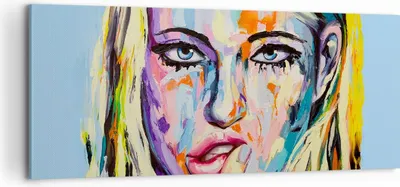 Produktbild von Bild auf Leinwand - Leinwandbild - Öl Malerei Porträt Frau - 100x40cm - Wand Bild - Wanddeko - Leinwanddruck - Bilder - Kunstdruck - Wanddekoration - Leinwand bilder - Wandkunst - AB100x40-2904
