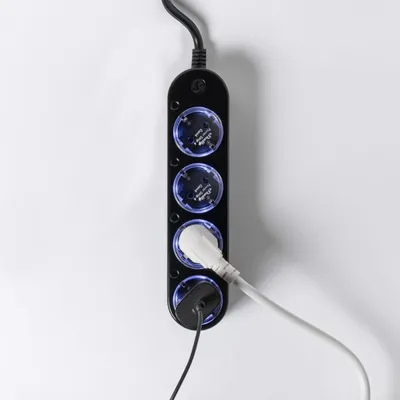 Image de Bloc Multiprise Intelligent Shelly 4 Prises 1,5 m Noir