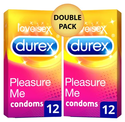 Produktbild von Durex Pleasure Me Kondome, gerippt und gepunktet