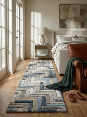 Teppich Multicolor-Blau Textur Detail Materialqualität Läufer_#sku_BARK503119369663#