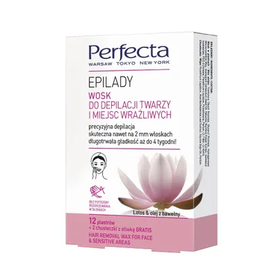 Obrázok produktu pre Perfecta Epilady Wosk do depilacji twarzy i miejsc wrażliwych, 12 plastrów