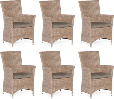 Produktbild von Sonnenpartner 6x Garten-Sessel Ikarus Aluminium/Polyrattan rustic-stream Gartenstuhl