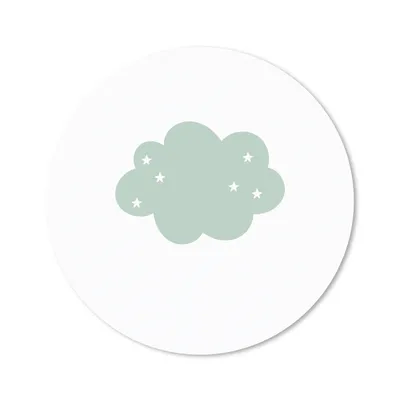 Produktbild von MuchoWow® Mauspad Mousepad Wolke - Mädchen - Jungen - Sterne - Pastell - Kind 30x30 cm - Mousepads - Maus Mat - Pad - Mausunterlage - Tischunterlage - Schreibtischmatten