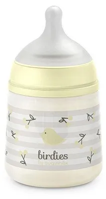 Immagine prodotto di Biberon Suavinex Birdies, tettarella SX Pro S, 150 ml, 0-3 mesi, verde