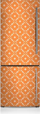 Produktbild von Magnete Küche Kühlschrank Kühlschrankmagnete 60x180 cm - Orangefarbene Blumen