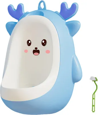Produktbild von Jungen Töpfchentraining Urinal Cartoon Tierform Wandmontierter Pinkeltrainer mit rotierender Windmühle Ziel Kinderurinal