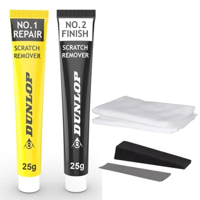 Zdjęcie produktu dla Zestaw do usuwania zarysowań samochodowych Dunlop - naprawa i wykończenie - do samochodów z lakierem metalicznym i błyszczącym