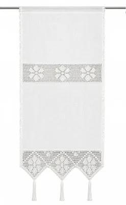 Produktbild von Tür-Behang Siebleinen mit Häkeleinsatz Scheibengardine BxH 60x175cm
