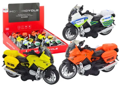 Image de Moto de sport avec entraînement par friction 3 modèles jaune orange blanc