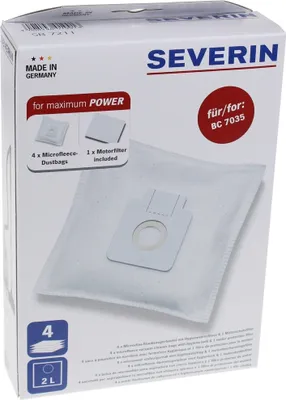 Packaging for vacuum cleaner bags and motor filters.