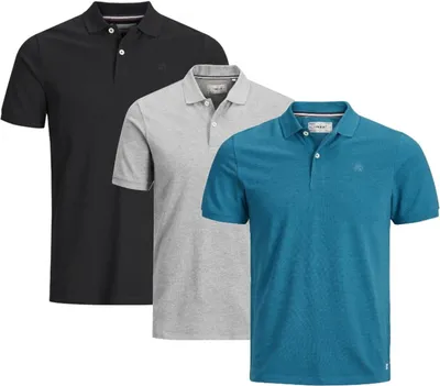 Produktbild von Herren Polo Shirt BIO Baumwolle Kurzarm T-Shirt Basic Polokragen TShirt Polohemd, Farbe:Türkis, Größe:S