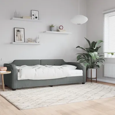 Obrázok produktu pre Maison Exclusive – pohovka s matracom, tmavošedá, 90 x 190 cm, látka