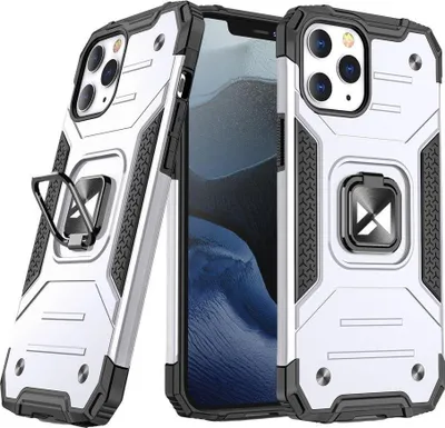 Immagine prodotto di Cover blindata + supporto magnetico per iPhone 13 mini Ring Armor argento