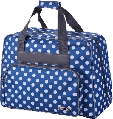 Produktbild von Phönix Nähmaschinentasche Polka Dots blau