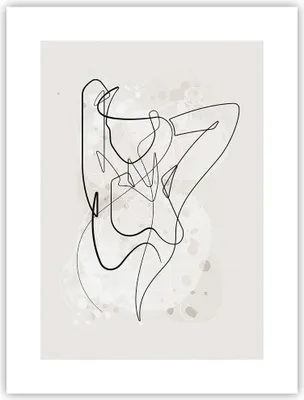 Produktbild von Poster - Poster ohne Rahmen - Linie Frau Linie - 30x40 cm - Wand Bild - Wanddeko - Wandbilder - Kunstposter - Wandposter - Bilder - Kunstdruck - Wanddekoration - Wandbild - P2XPA30x40-5119
