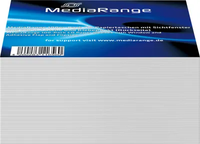 Produktbild von MediaRange 1er CD-/DVD-Hüllen weiß, 100 St.