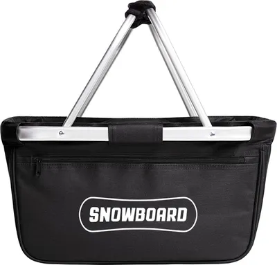 Produktbild von Huuraa Einkaufskorb Snowbord Schriftzug 20 Liter Black faltbarer Tragekorb Geschenkidee