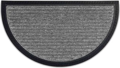 Zdjęcie produktu dla Wycieraczka Astra do użytku wewnątrz i na zewnątrz BORDER HALF ROUND Silver 40 x 70 cm
