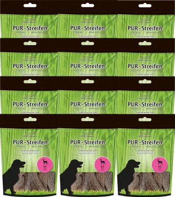 Produktbild von Schecker PUR Streifen Reh - Kausnack für Hunde von einer Tierart - getreidefrei