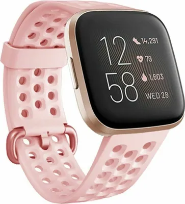 Produktbild von Strap-it Fitbit Versa / Versa 2 Silikonband mit Löchern (Rosa) - Große: S/M