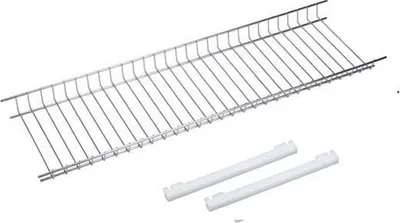 Obrázek produktu pro Odkapávací skříňka na nádobí Sauvic z nerezové oceli, 55 cm, stříbrná, jedna velikost