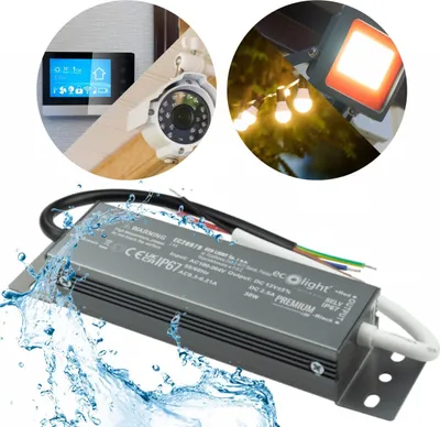 Obrázek produktu pro Hermetický napájecí zdroj LED 30W 12V 2.5A, vodotěsné 157x37x25 mm
