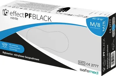 Obrázok produktu pre Nitrilové rukavice PF čierne, veľkosti XS, S, M, L, XL