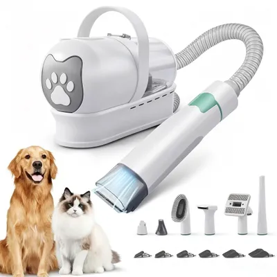 Produktbild von 7-in-1 Tierhaarpflege Set mit Staubsauger, Hundeschermaschine & Krallenschleifer