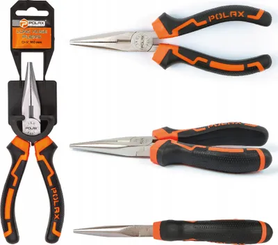 Produktbild von Verlängerte Zange mit geraden Griffen, Zweikomponenten-Griff, Cr-V, 160 mm, Polax