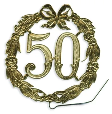 Produktbild von Demmler Jubiläumszahl 50 mit Draht gold 13cm