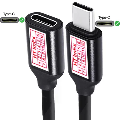 Produktbild von USB-C Verlängerung Kabel Stecker zu Buchse 1m Type-C 4K 60Hz Kabel Schnell Laden