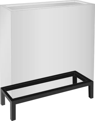 Produktbild von VIVANNO Untergestell pulverbeschichtetes Stahlblech BASE Rechteckig, Schwarz matt - 88x30x10 cm