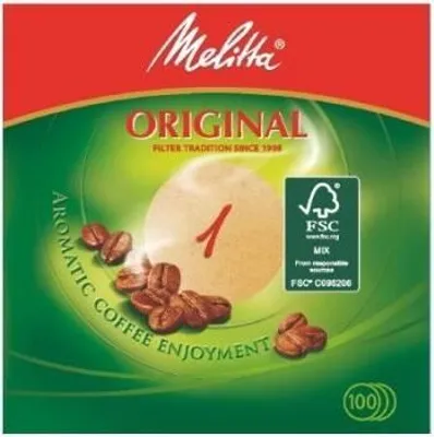 Image de Melitta Papier filtre rond 1 brun naturel 100PCS