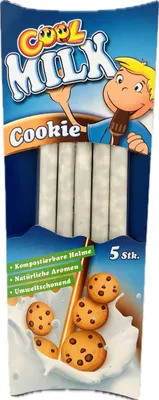 Produktbild von Cool Milk Trinkhalm mit Granulat und Cookies Geschmack 5er 30g