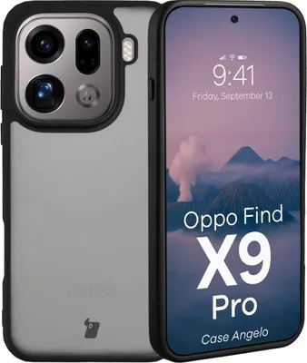 Produktbild von Handyhülle für Oppo Find X9 Pro, Bizon Case Angelo, Getönte mit schwarzem Rahmen