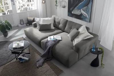 Produktbild von KAWOLA Big Sofa MIKA Feincord anthrazit