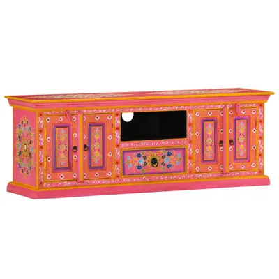 Zdjęcie produktu dla The Living Store Szafka pod telewizor różowa 110x30x40 cm Lite drewno Mango