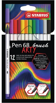 Produktbild von STABILO Premium-Filzstift mit Pinselspitze für variable Strichstärken - Pen 68 brush -…