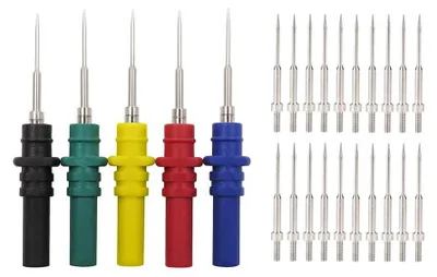 Testpenset 5 Stk. mit 4 mm Bananenstecker + 20 Nadeln