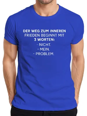 Productafbeelding van Innerlijke rust? Geen probleem voor mij. Sarcastisch, grappig heren T-shirt, blauw, maat S