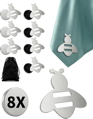 Produktbild von Tischdeckenklammern Magnet, extra schwer, 8 Stück, für den Außenbereich