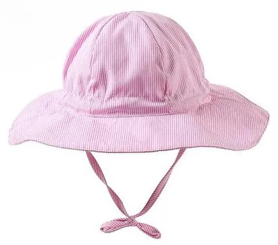 Image de Petit chapeau de soleil pour enfants, à large bord et avec une sangle réglable