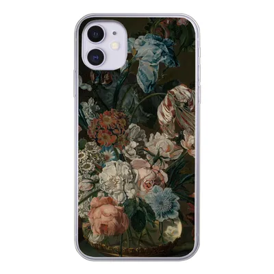 Produktbild von MuchoWow® Handyhülle Schutzhülle Hülle für iPhone 11 Stilleben mit Blumen - Gemälde von Cornelia van der Mijn Silikon Softcase Handy Hülle - Handytasche