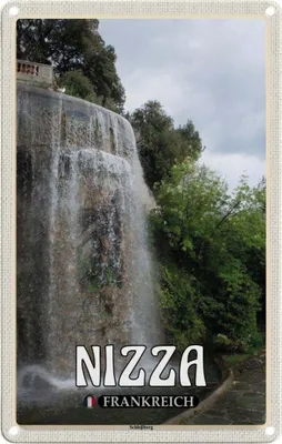 Obrázek produktu pro vianmo Kovový nápis 20x30 cm Nizza Frankreich Schloßberg
