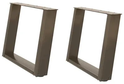 Immagine prodotto di Gambe per Tavolino da Caffè a Forma di U 2 pz Acciaio Naturale 70x(42-43) cm Acciaio