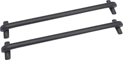 Image de Barres de toit pour voiture - 2 barres transversales - Universelles pour voitures 4-5 portes - Montage sur cadre de fenêtre - Aluminium - 100 cm - Jusqu'à 75 kg - Noir